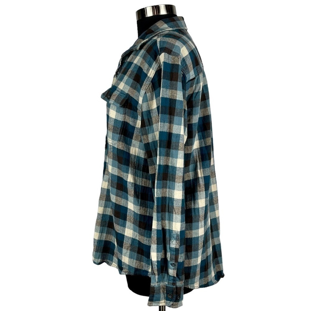 WOOLRICH ULTIMATE FLANNEL 100% COTTON PLAID CASUAL BUTTON DOWN SHIRT - Picture 5 of 16